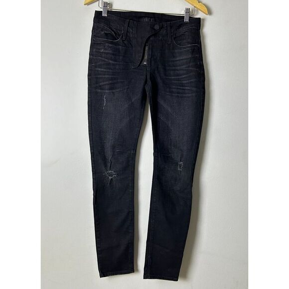 RtA Black Mid Rise Zip Fly Distressed Casual Skinny Denim Jeans Women's‎ Size 26 - Picture 1 of 13